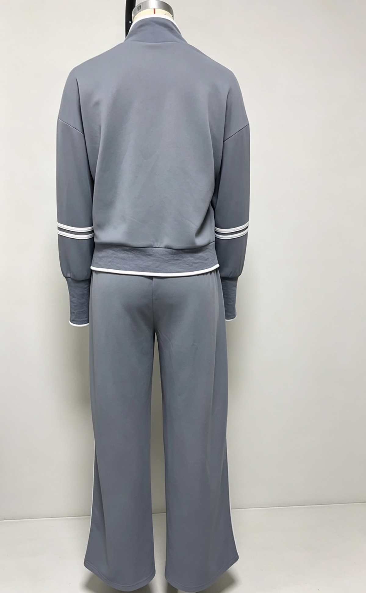 Long Sleeves Sweatsuit 2 Piece Half Zip Sweatshirt Pants Set XL- Coffe