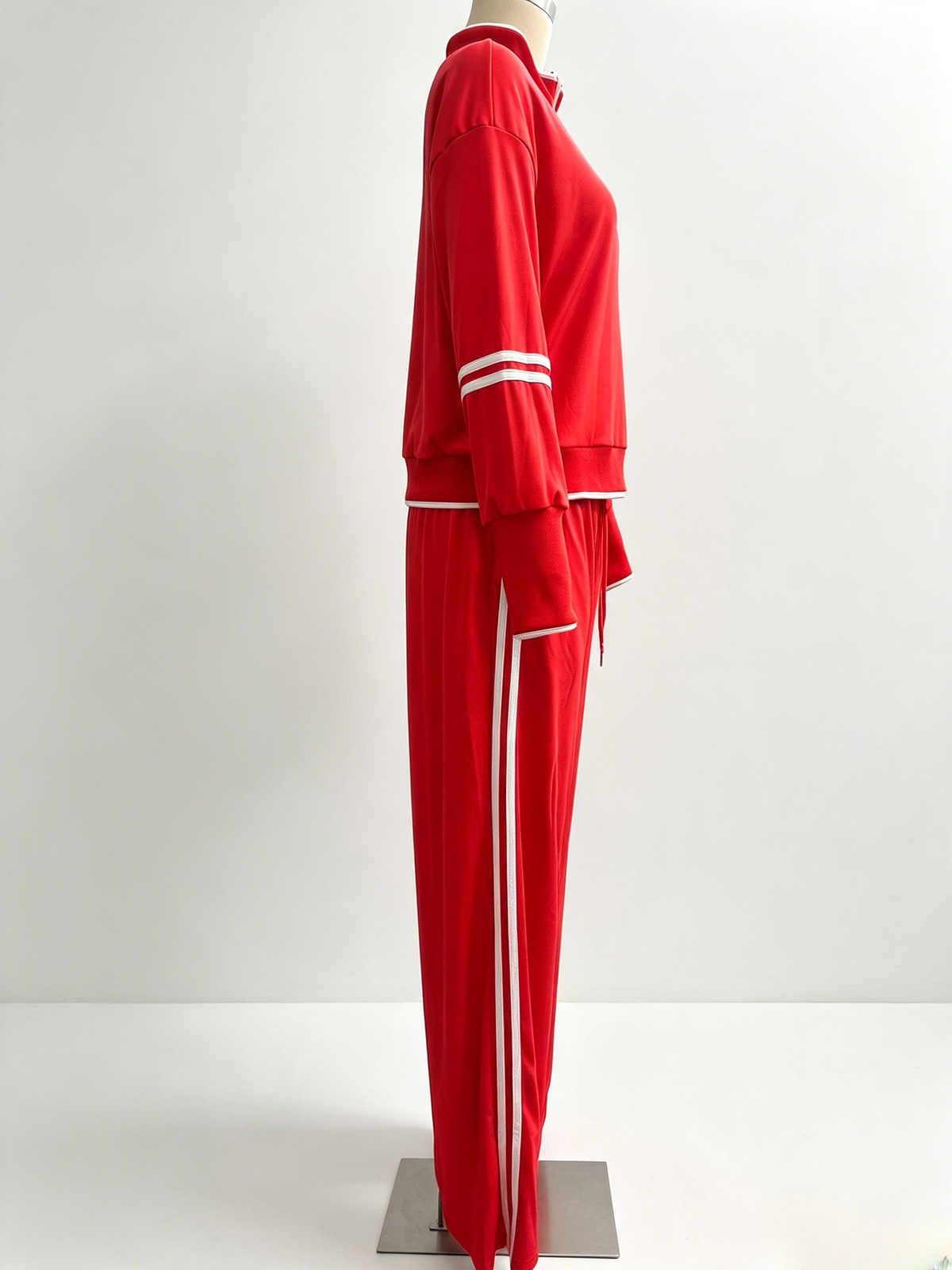 Long Sleeves Sweatsuit 2 Piece Half Zip Sweatshirt Pants Set 2XL- Coffe