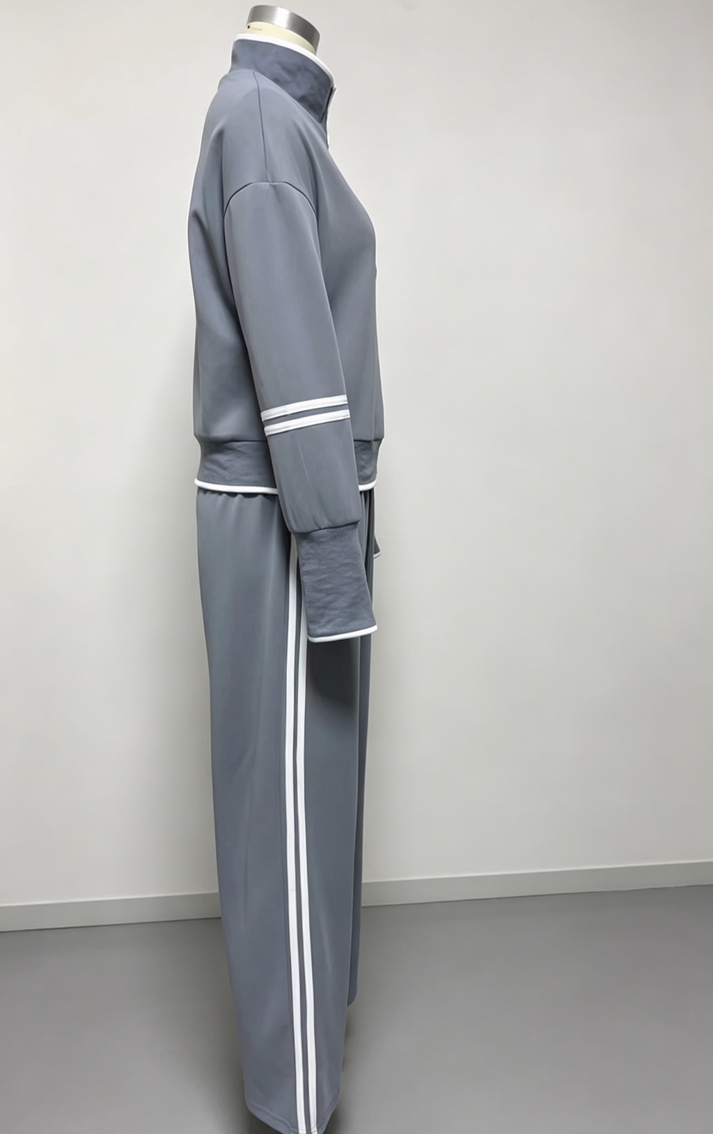 Long Sleeves Sweatsuit 2 Piece Half Zip Sweatshirt Pants Set XL- Coffe