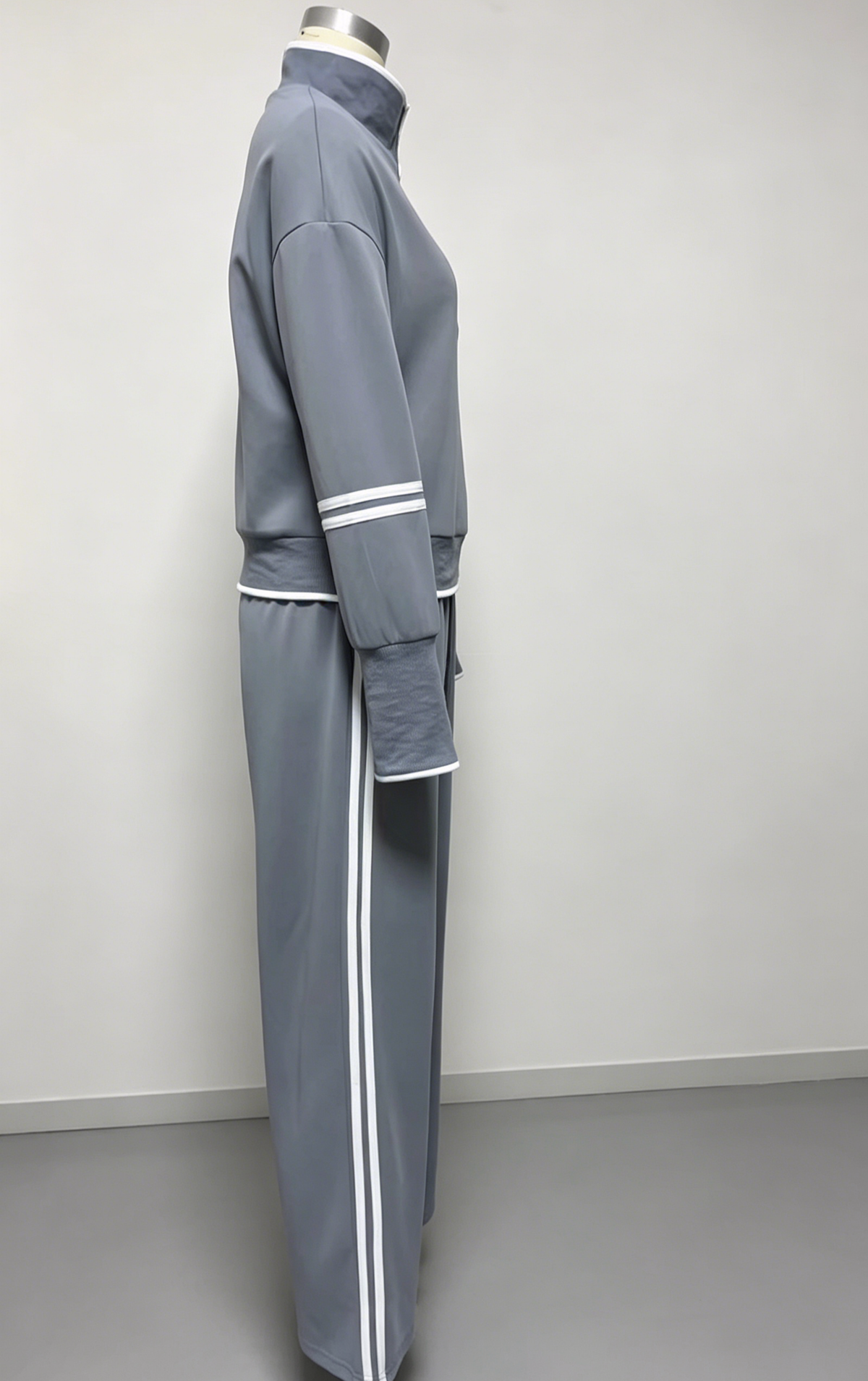 Long Sleeves Sweatsuit 2 Piece Half Zip Sweatshirt Pants Set XL- Coffe